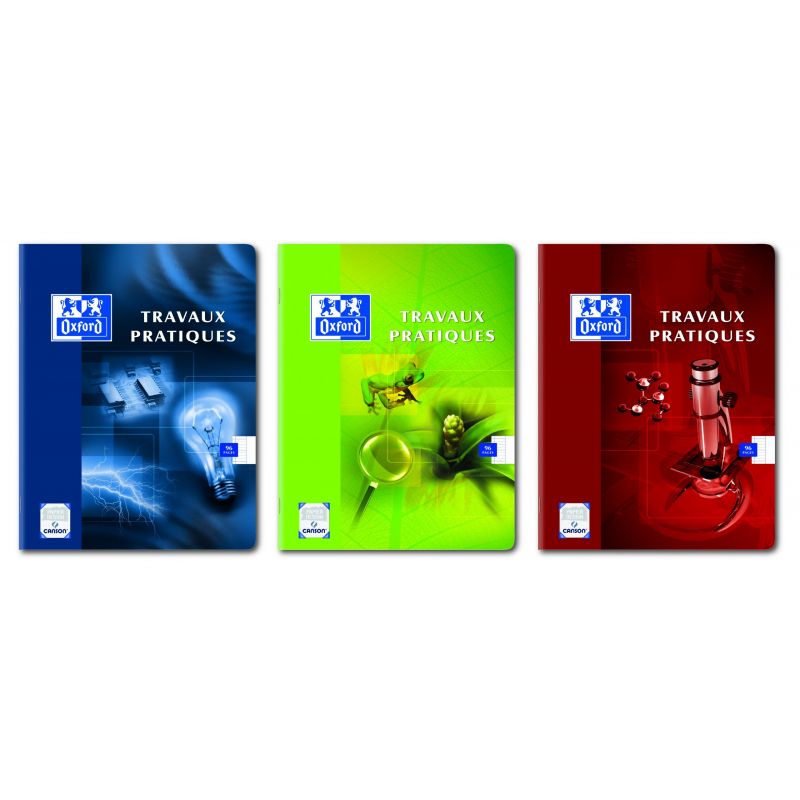 OXFORD Cahier de Travaux Pratiques format A4 40 pages grands carreaux Séyès+40 pages unies