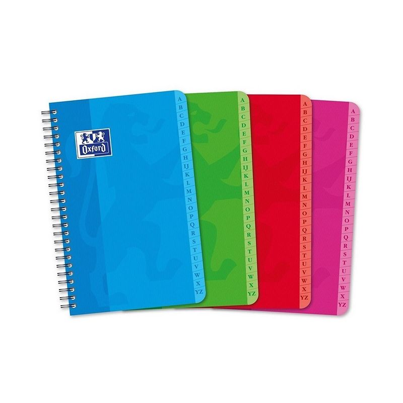 OXFORD Répertoire format 11x17cm reliure spirale 100 pages petits carreaux papier 90g