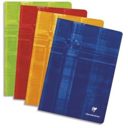 CLAIREFONTAINE Cahier reliure brochure format A4 192 pages grands carreaux séyès