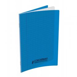 CONQUERANT Cahier format 17x22cm 32 pages 90g grands carreaux Séyès Coloris bleu