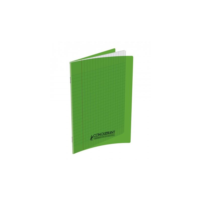 CONQUERANT Cahier format 17x22cm 48 pages 90g grands carreaux Séyès Coloris vert