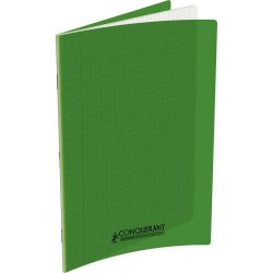 CONQUERANT Cahier format 17x22cm 60 pages 90g grands carreaux Séyès Coloris vert