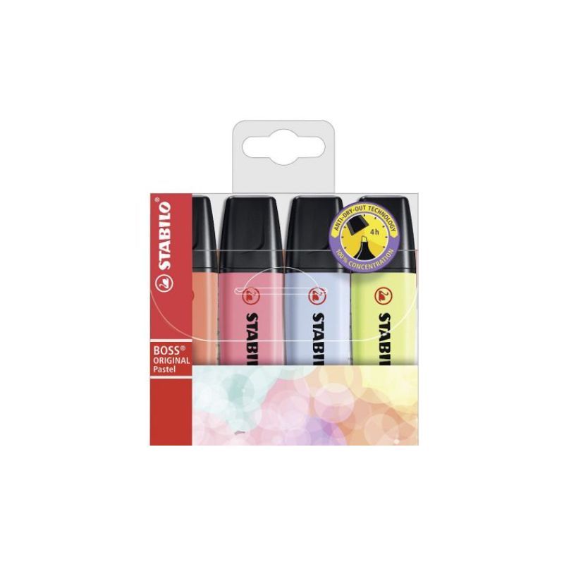 STABILO Pochette de 4 BOSS ORIGINAL Pastel