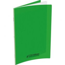 CONQUERANT Cahier format A4 96 pages 90g grands carreaux Séyès coloris vert