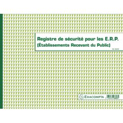 EXACOMPTA Registre de Sécurité pour les ERP format 24x32cm, piqûre 20 pages