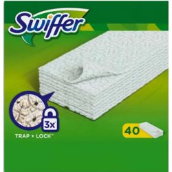  SWIFFER Boîte de 40 Lingettes sèches dépoussiérantes pour balai Swiffer