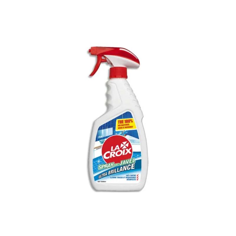  LA CROIX Spray avec Javel 500 ml pour Salle de bain, anti-tartre, élimine trace et moisissure, désinfecte
