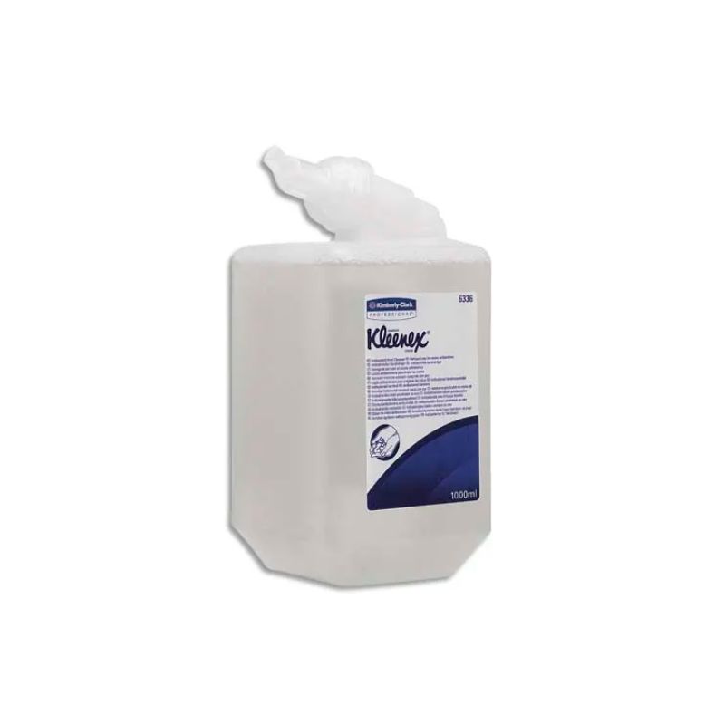 KLEENEX Recharge d'1 Litre Crème lavante antiseptique sans colorant ni parfum pour distributeur Aquarius