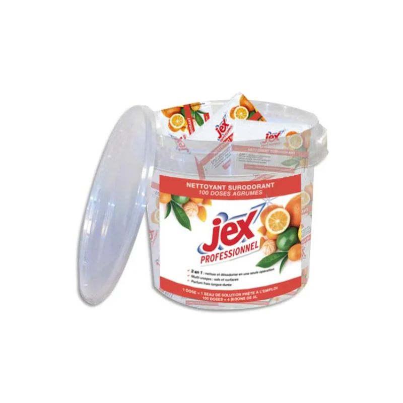  JEX PROFESSIONNEL Boîte de 100 doses de nettoyant surodorant parfum Agrumes