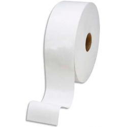  Colis de 12 Mini rouleaux de Papier toilette Jumbo 2 plis L150m Largeur 19 cm Blanc