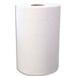 Lot de 2 Bobines d'essuyage 2 plis 150 formats 25 x 19,5 cm - L37,5 m,bobine D11,5 cm Blanc Eco