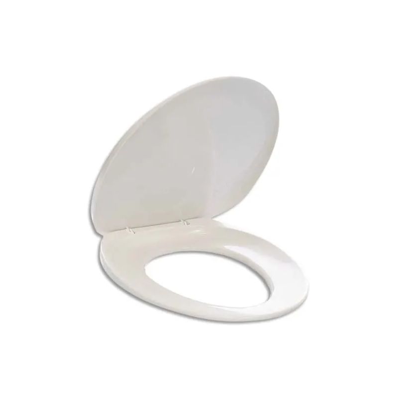 DURABLE Abattant WC universel en polypropylène Blanc - L390 x H40 x P450 mm