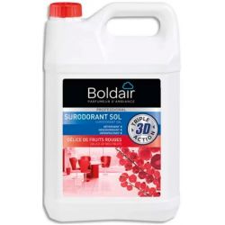 BOLDAIR Bidon 5 Litres 3D Surodorant sols détergent désodorisant désinfectant Délices de fruits rouges