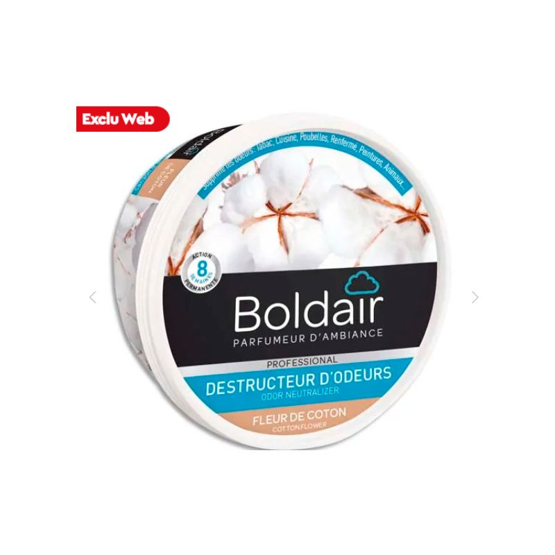  BOLDAIR Pot 300g Gel destructeur d'odeurs fleur de coton