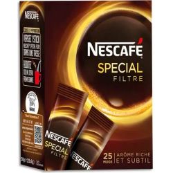 NESCAFE Boîte de 25 sticks de café instantané pur Arabica Espresso