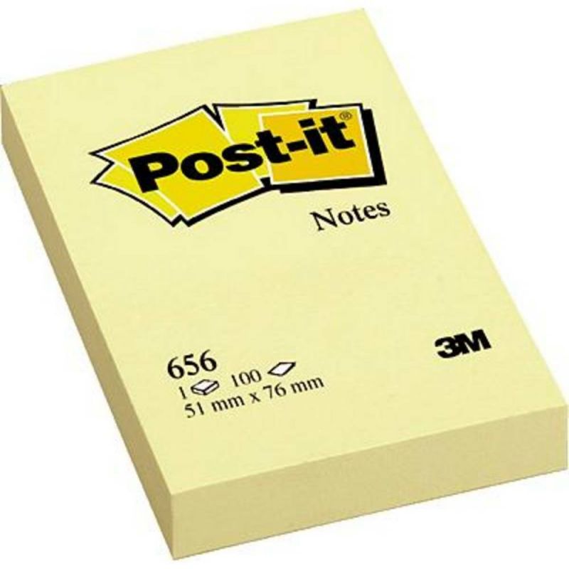 POST-IT Bloc repositionnable de 100 feuilles 51 x 76 mm Jaune