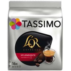 TASSIMO Sachet 16 doses de café torréfié moulu L'OR Expresso Splendente