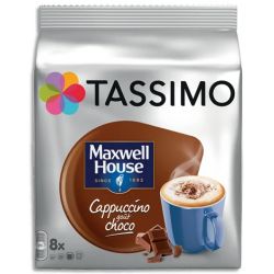 TASSIMO Sachet 8 doses de café Maxwell House Cappuccino goût Chocolat