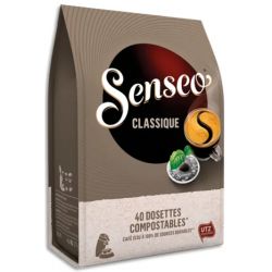 SENSEO Paquet de 40 dosettes de café moulu "Classique" équilibré 297g