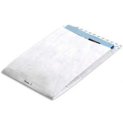 TYVEK Boîte de 100 pochettes blanches Expander Gusset polyéthylène haute densité Ft 22,9 x 32,4 x 3,8 cm