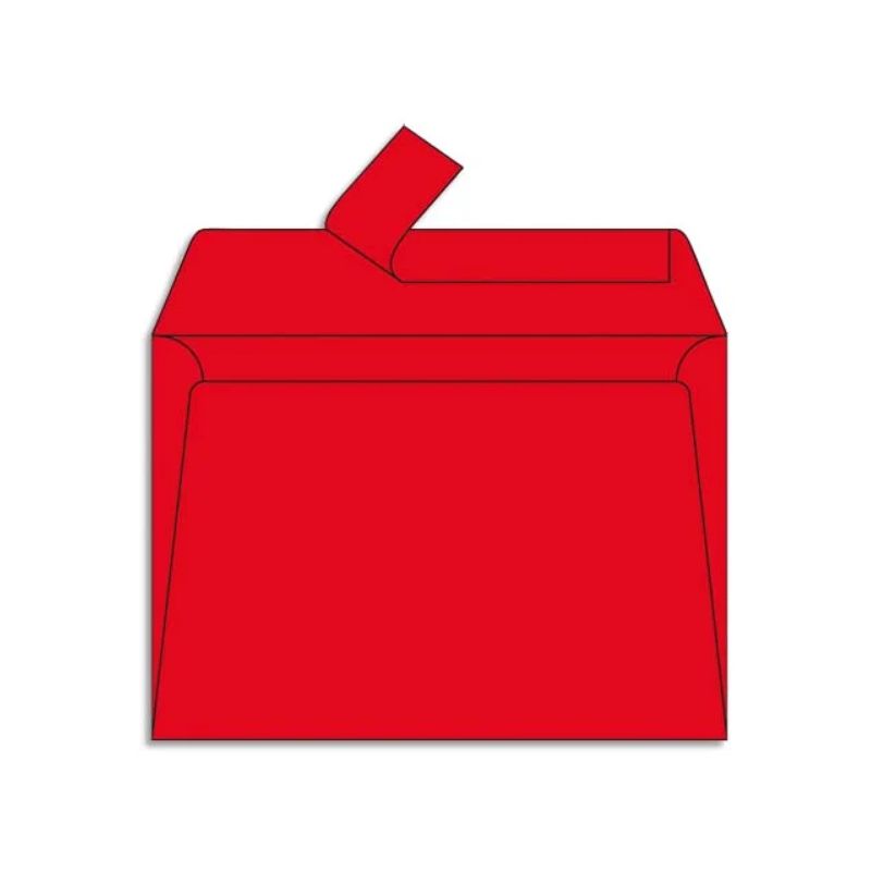 CLAIREFONTAINE Paquet de 20 enveloppes 120g POLLEN 11,4x16,2cm (C6). Coloris Rouge groseille