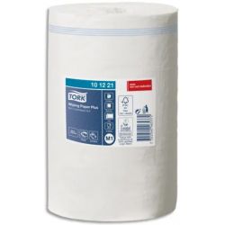 TORK Lot de 11 Bobines papier d'essuyage Plus Mini à dévidage central M1 75m Format 21,5 x 35 cm Blanc