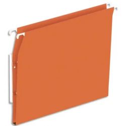 Boîte de 25 dossiers suspendus ARMOIRE en kraft 210g. Fond 15mm, volet agrafage. Orange.