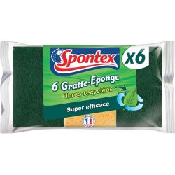 Spontex : gratte-éponge en fibres recyclées