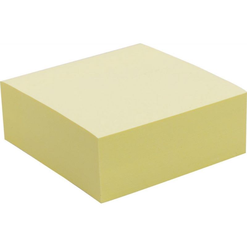 PERGAMY Bloc cube de 320 feuilles repositionnables dimensions 7,6x7,6cm. Coloris jaune