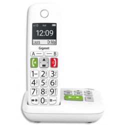 GIGASET Téléphone sans fil E290 solo blanc avec répondeur S30852-H2921-N102