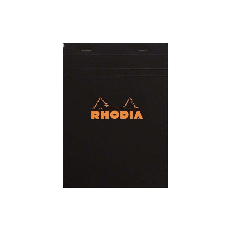 RHODIA Bloc de direction couverture Noire 80 feuilles(160 pages) format A4 réglure 5x5