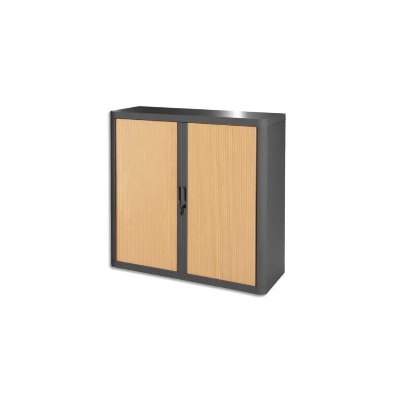 PAPERFLOW EasyOffice armoire démontable corps teinté Anthracite rideau