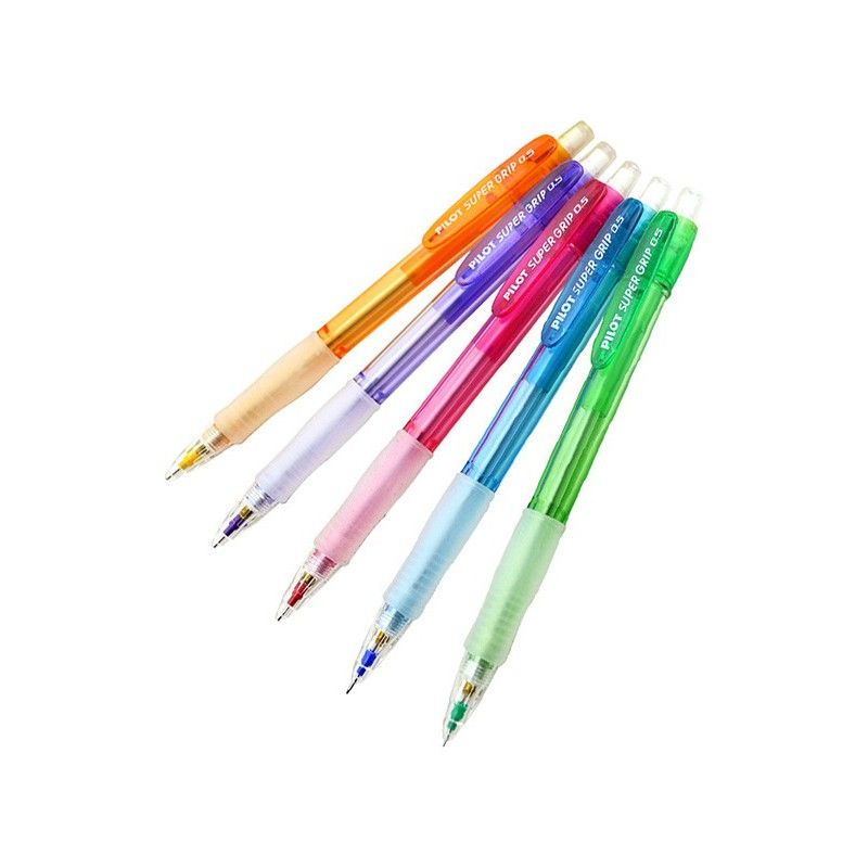 PILOT Porte-mines SUPERGRIP 0.5mm corps plastique avec grip caoutchouc coloris néon