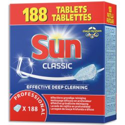 SUN Boîte de 188 Tablettes pour lave-vaisselle professionnelle cycle court