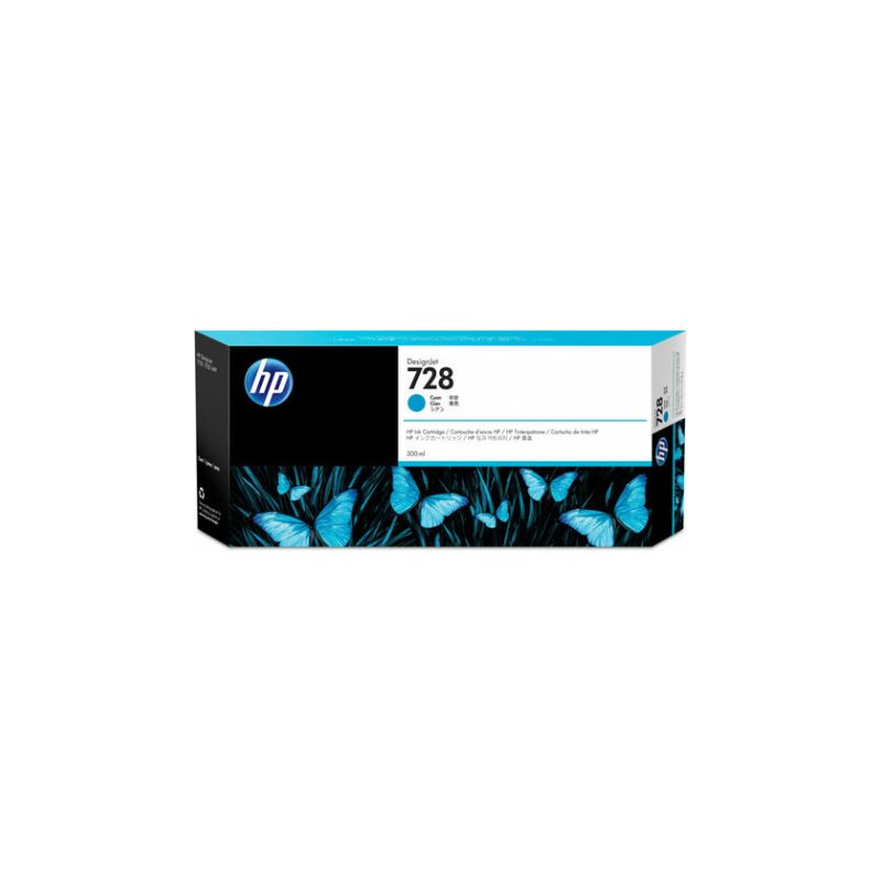 HP 728 300-ml Cyan Ink Cartridge