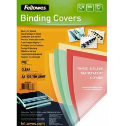 FELLOWES Boîtes de 25 couvertures transparentes PVC format A4 180 microns 5380001