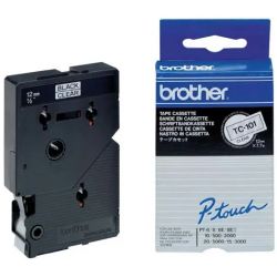 BROTHER Cassette Ruban TC Noir/transparent 12mmx7,7m TC101pour PT500/8E/2000/3000/5000
