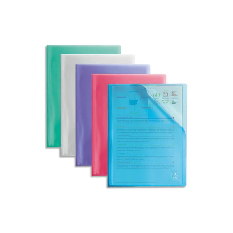 ELBA Protège-documents 2nd LIFE en polypropylène translucide. 40 pochettes, 80 vues. Coloris assortis