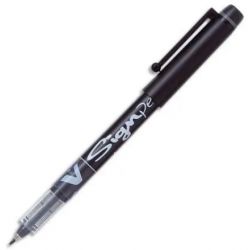 PILOT V SIGNPEN Stylo-feutre pointe en nylon Moyenne Encre liquide Noire