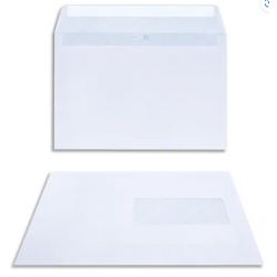 BONG Boîte de 200 enveloppes DL 162x229mm Blanc 80g auto-adhésive 23040