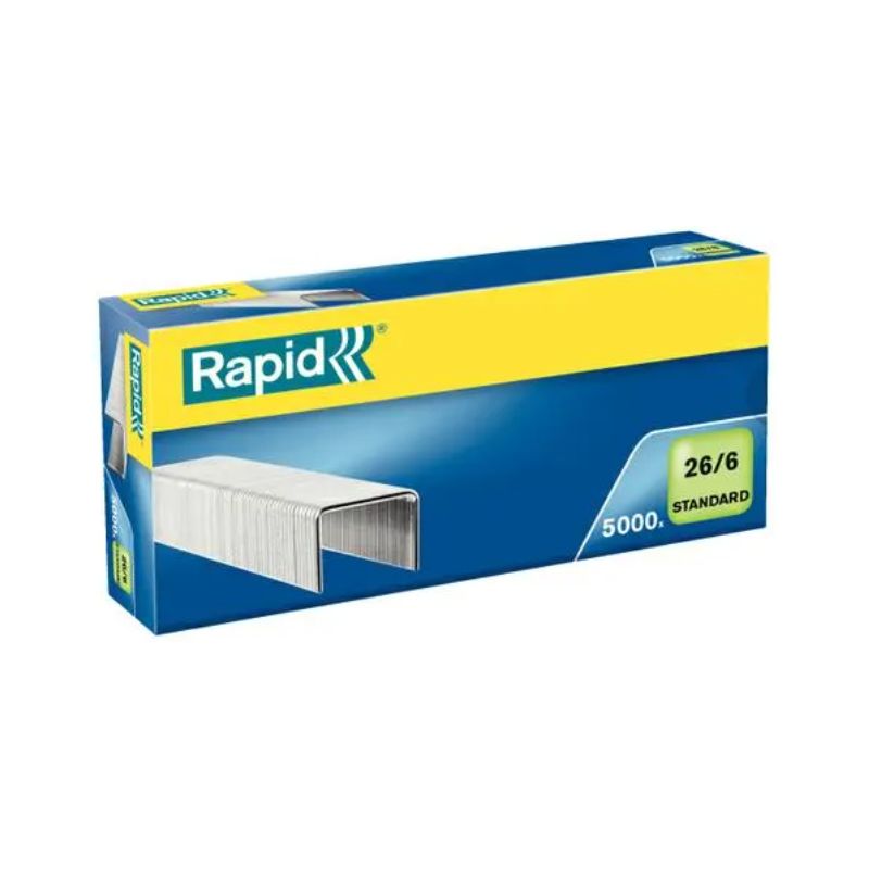 RAPID Agrafes Nº26/6 galvanisées en boîte de 5000