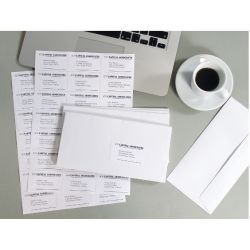 Étiquette adhésive q-connect 105x29mm coins droits imprimante jet d'encre laser copieur boîte 100 feuilles 2000 unités