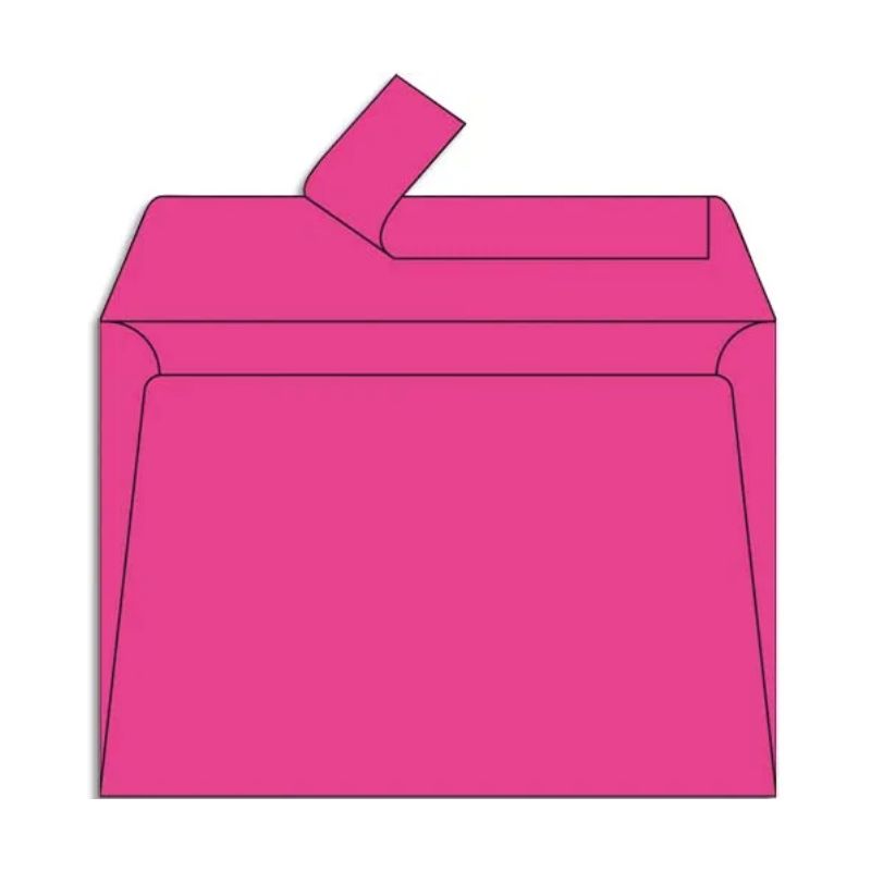 CLAIREFONTAINE Paquet de 20 enveloppes 120g POLLEN 11,4x16,2cm (C6). Coloris Rose fuchia