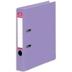 PERGAMY Classeur à levier en polypropylène intérieur/extérieur. Dos 5cm. Format A4. Coloris violet