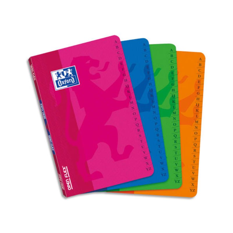 OXFORD Répertoire OPEN FLEX piqûre 96 pages 11x17cm petits carreaux