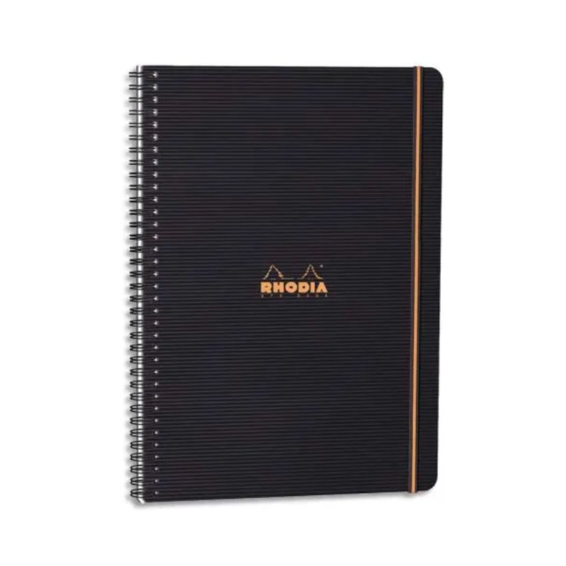 RHODIA Cahier PROBOOK spirale couverture Noire PP 22,5x29,7cm