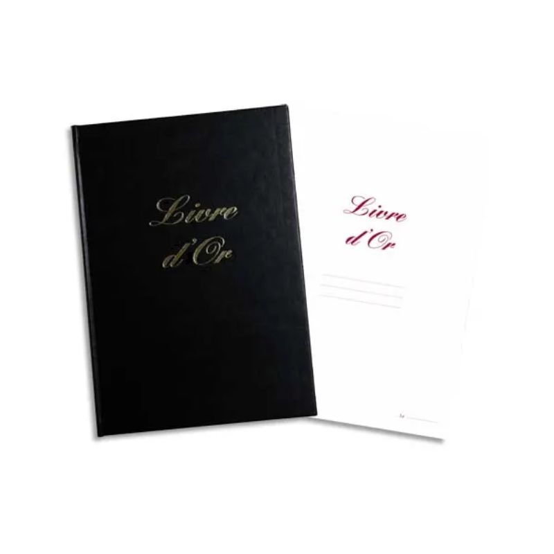 ELVE Livre d'Or format 21x29,7cm Noir 148 pages