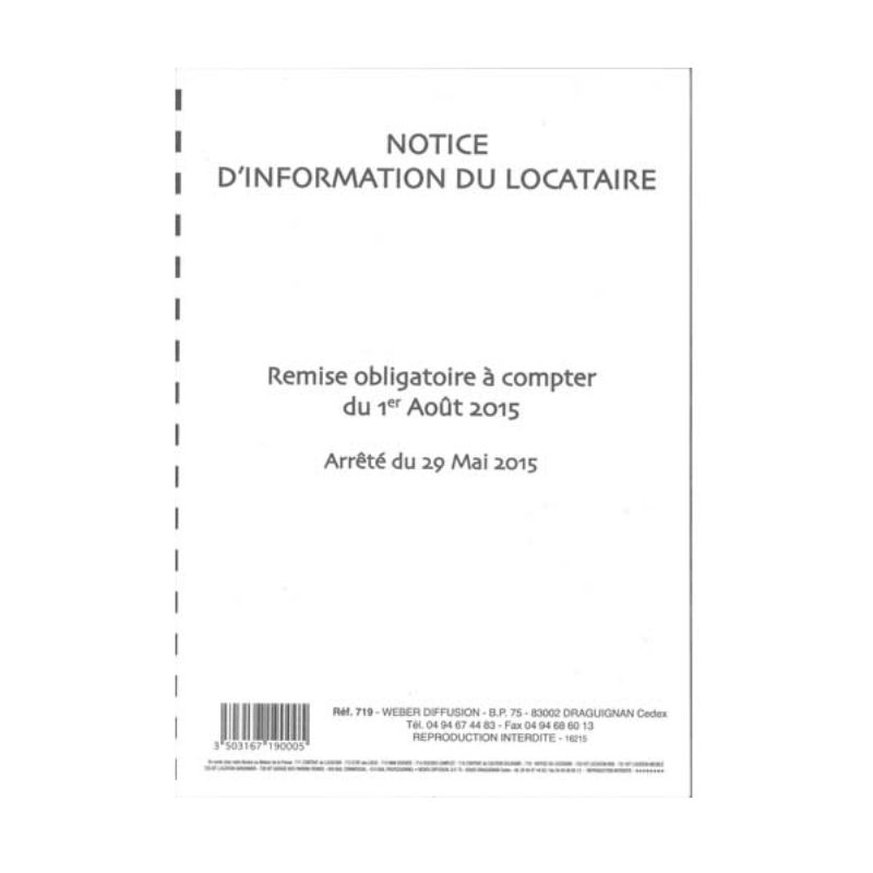 WEBER DIFFUSION Notice d'information du locataire