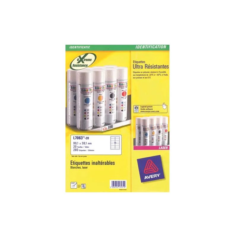 AVE B/540 ETQ LSR METAL 63X29 L6011.20