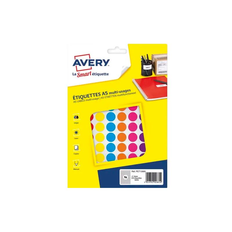 AVE S/672 PASTILLES DIAM15MM ASS PET15MX